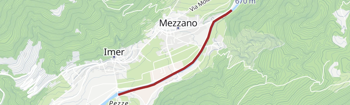 Route map: Torrente Cismon Basso B2